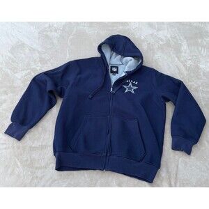 NFL Dallas Cowboy Fully Lined Sherpa Zip Up Sweater Hoodie Jacket size XL